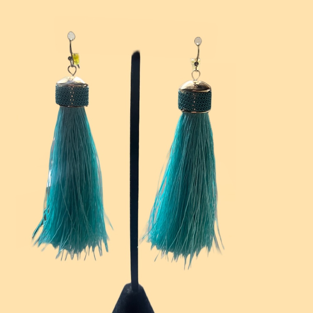 Resort Romance Tassel Earrings In Turquoise